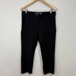 Betabrand Dress Pants Yoga Cropped Classic Black W0249 Lrg Stretch Office Comfy